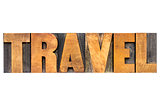 travel word typography
