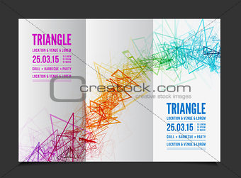 Vector abstract triangle outline