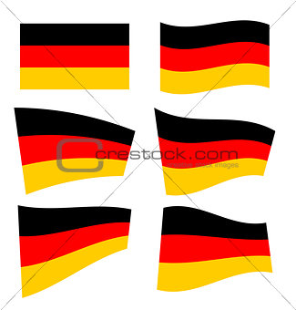 Set of german flags