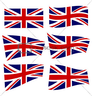 Set of british flags
