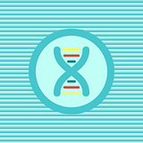 DNA color flat icon