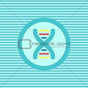 DNA color flat icon