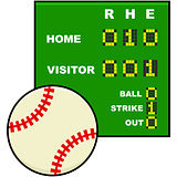 Baseball scoreboard