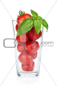 Cherry tomatoes and basil