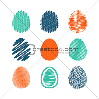 Set of easter eggs.