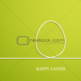 Happy Easter card with paper egg.