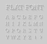 Flat font with shadow effect.