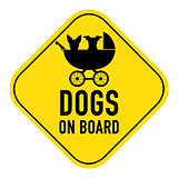 dogs on board sign