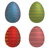 Easter eggs on a white background