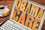 obamacare typography on laptop screen