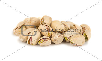 Heap of salted pistachio nuts