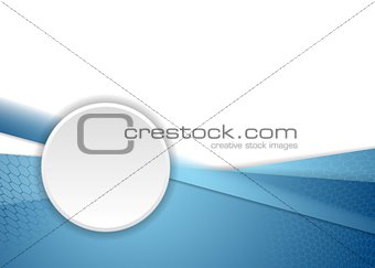 Blue corporate background with circle