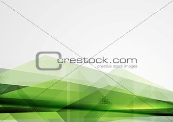 Green grunge tech shapes abstract background