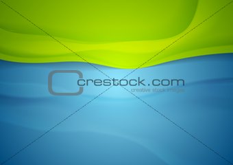 Abstract blue green wavy background
