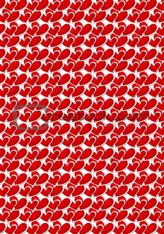 Abstract red hearts Valentine pattern