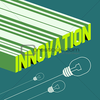 Innovation word. Abstract background with 3D-effect. Vector file