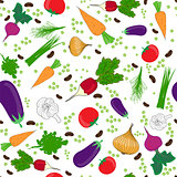 seamless pattern on a white background , vegetables