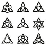 Nine Celtic Triangle Knots
