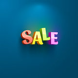 Sale placard for advertising text