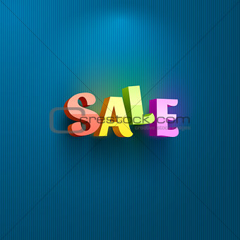 Sale placard for advertising text