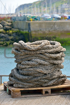 Old hawser rope