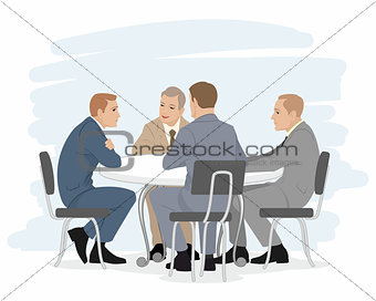 Four businessmen negotiations