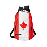 Canada flag backpack isolated on white