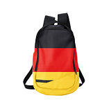 German flag backpack isolated on white