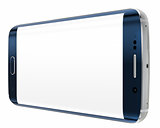 Smartphone edge with blank screen
