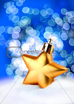 Golden star bokeh light effect