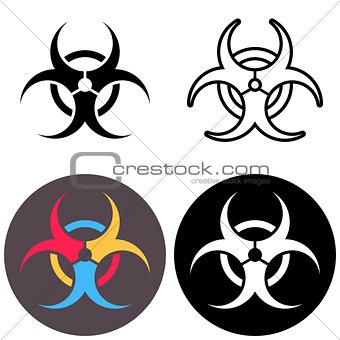 Vector biohazard icons