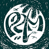 Symbol Lettering Palm