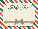 customizable baby shower invitation in retro style