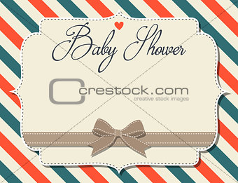 customizable baby shower invitation in retro style