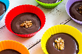 Chocolate Truffles in Colorful Cups