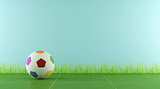 Play room with colorful soccer ball