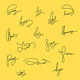 Set of Handwritten Signature
