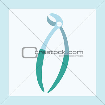 Medical forceps for tooth extraction dentist