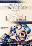 Disco Night Club Flyer layout with Disck Jockey shape and music