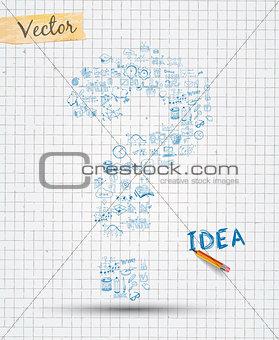 Idea Concept Layout for Brainstorming and Infographic background