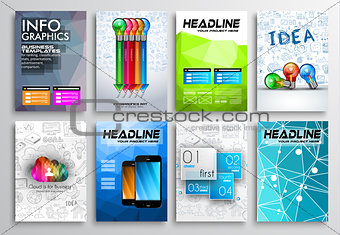 Set of Flyer Design, Infographics Brochure Designs