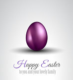 Happy Easter Background with a Colorful Egg with Shadow