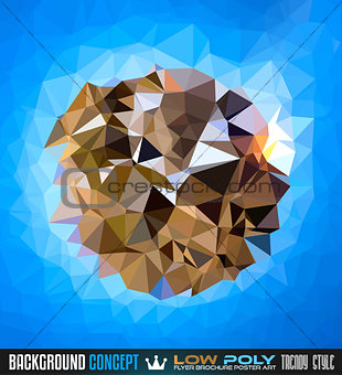 Low Poly trangular trendy Art background for your polygonal flyer,