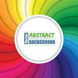 Swirling rainbow background with place for text