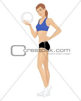 Girl with ball