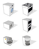 Household appliances set