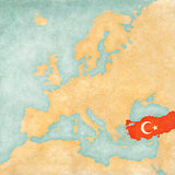 Map of Europe - Turkey (Vintage Series)