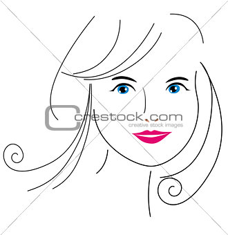 woman face drawing 6