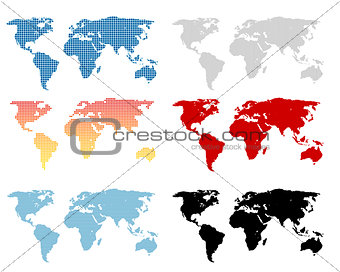 World map set
