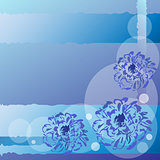 Blue abstract flower background